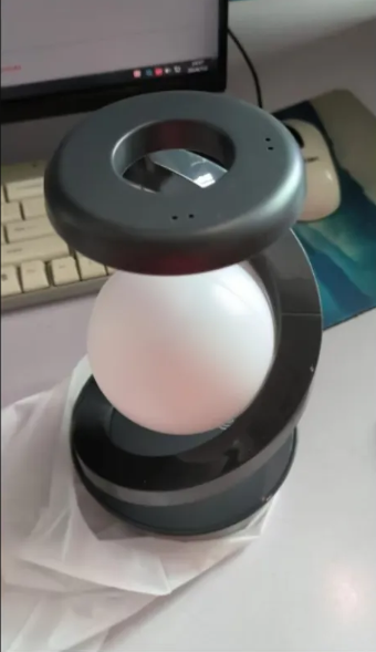 3D Rotating Moon Desk Lamp with Built-In Qi Wireless Fast Charger