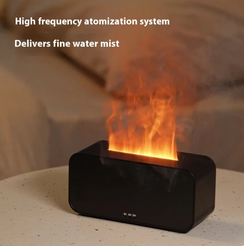 Flame Air Humidifier - Ultrasonic Cool Mist Aroma Diffuser with Colorful Lights